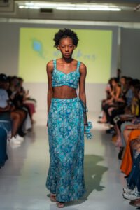 Blue Indo Western Fish Cut lehenga