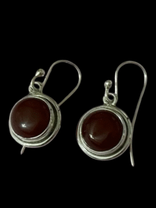 Ruby Red earrings - Silver 92.5