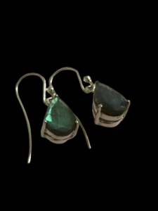 Light green earring silver - 92.5
